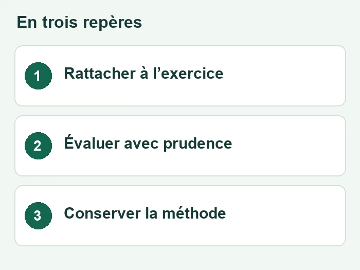 Trois repères sur principes comptables